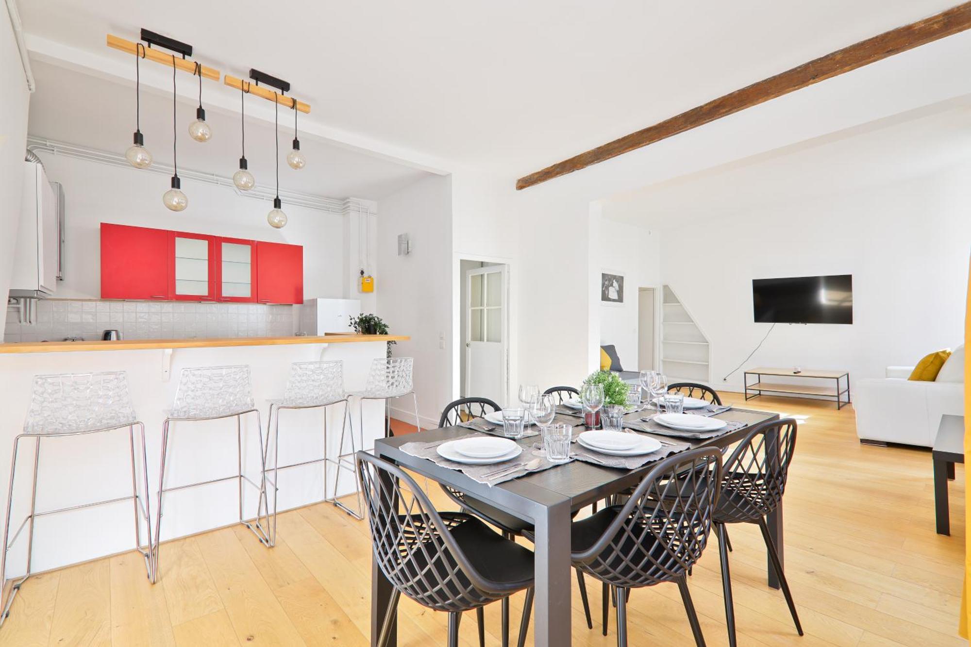 Appartement Mezzanine Quartier Chatelet Les Halles 4 Free Netflix Paris Eksteriør billede